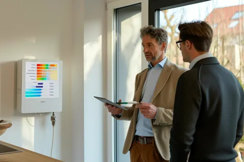 Schéma explicatif détaillant la consommation énergétique d’une pompe à chaleur en fonction du rendement saisonnier et des besoins du logement