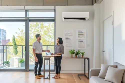 Schéma explicatif montrant les principales différences de fonctionnement, de confort et de rendement entre une PAC air-air et une climatisation réversible moderne