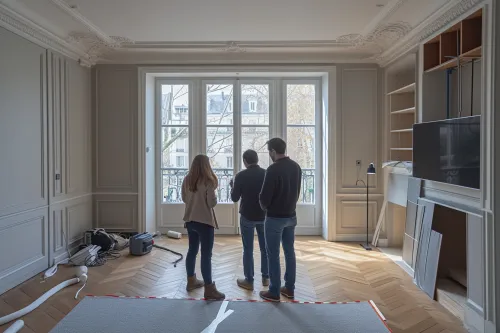 Installation discrète d’une pompe à chaleur air-air dans un appartement ancien avec façades préservées et réseau électrique adapté